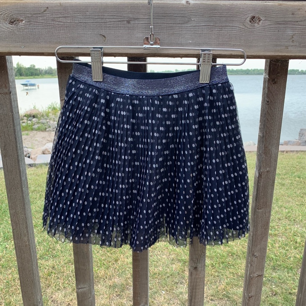 EUC navy white polka dot Joe Fresh tutu skirt, 5
